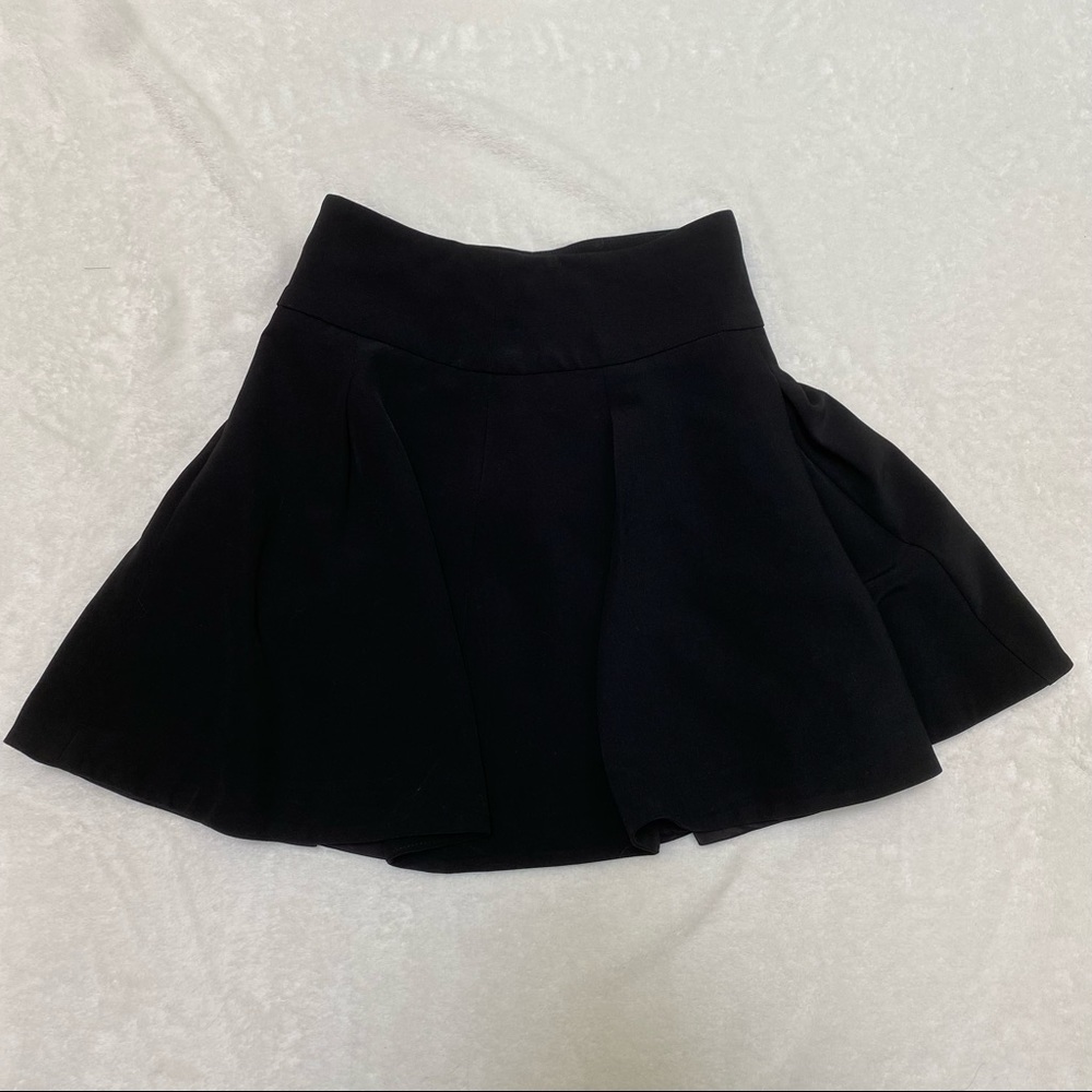express mini black skater skirt